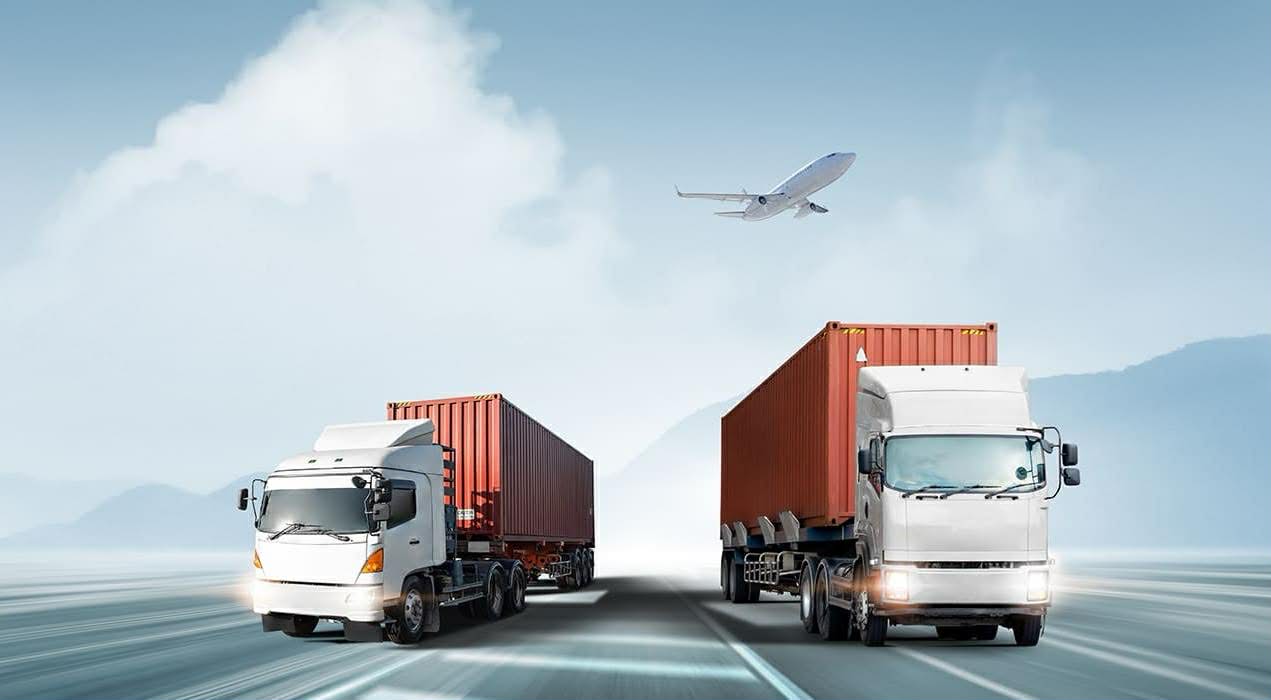 Cargo ship at port with containers